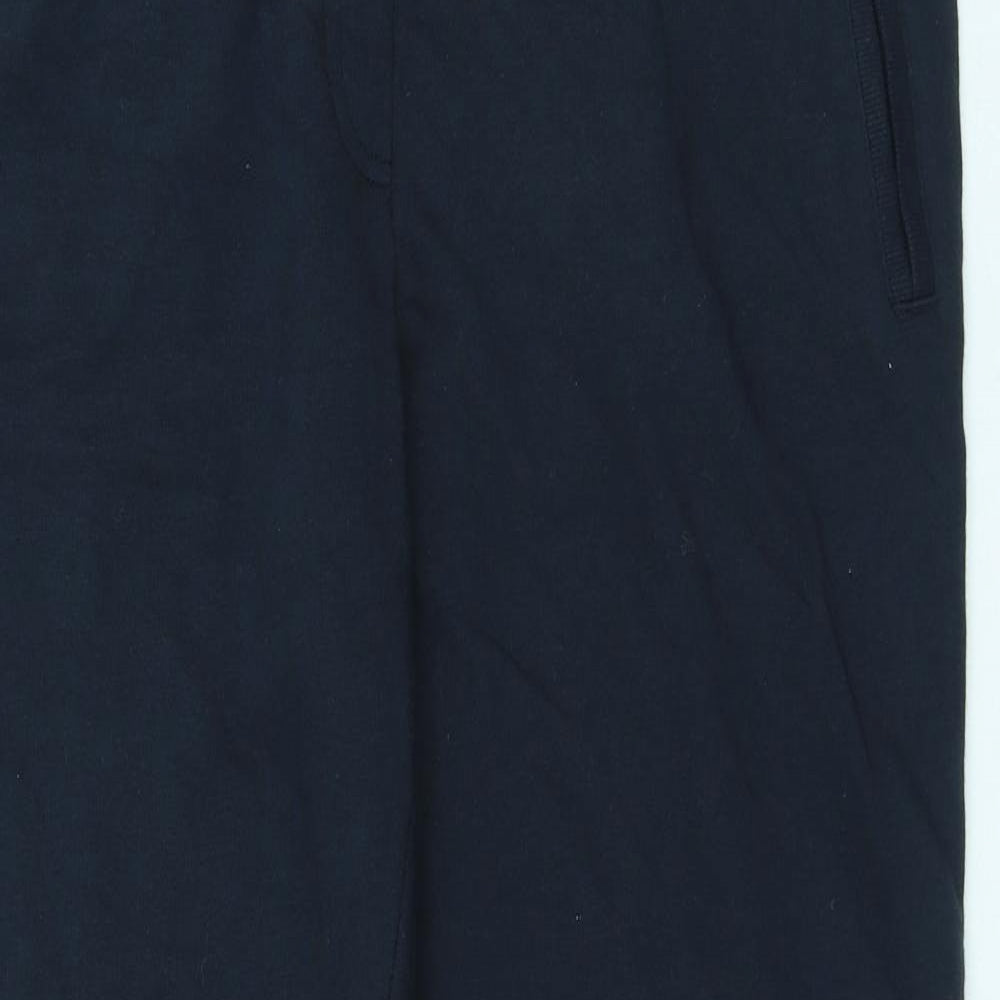 George Womens Blue Cotton Jogger Trousers Size 12 L29 in Regular Drawstring