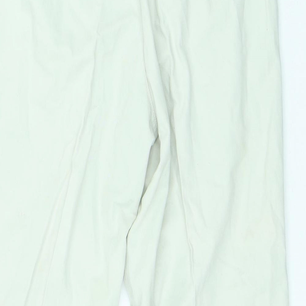 Atlantic Bay Mens Beige Cotton Chino Trousers Size 34 in L27 in Regular Button