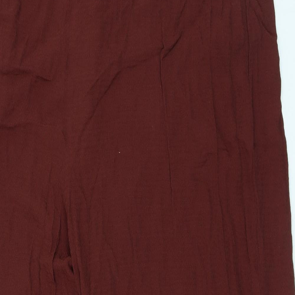 The Collection Womens Brown Viscose Trousers Size 18 L29 in Regular