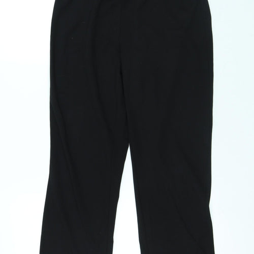 Picadilly Womens Black Polyester Trousers Size L L26 in Regular