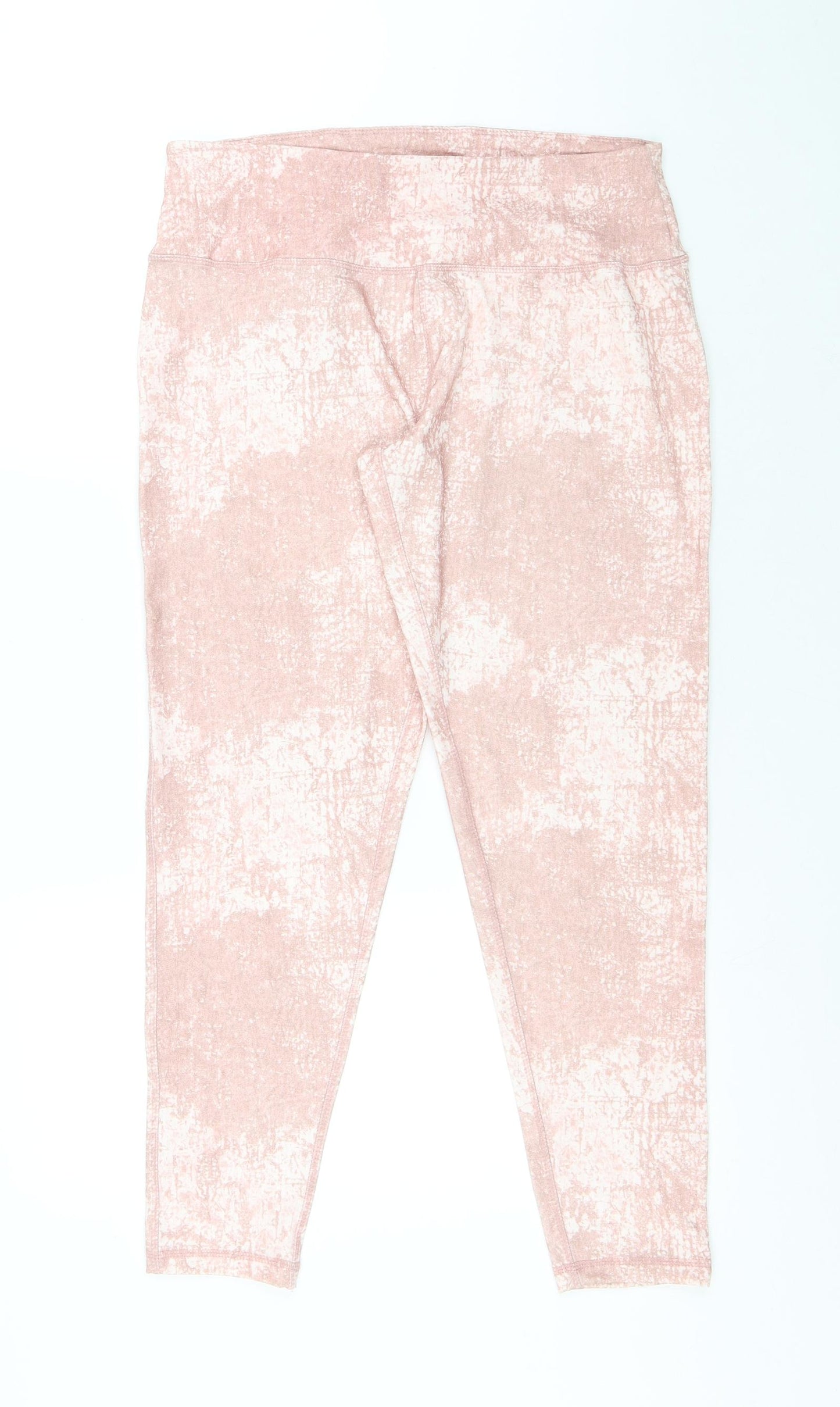 Workout Womens Pink Polyester Jogger Leggings Size L L28 in