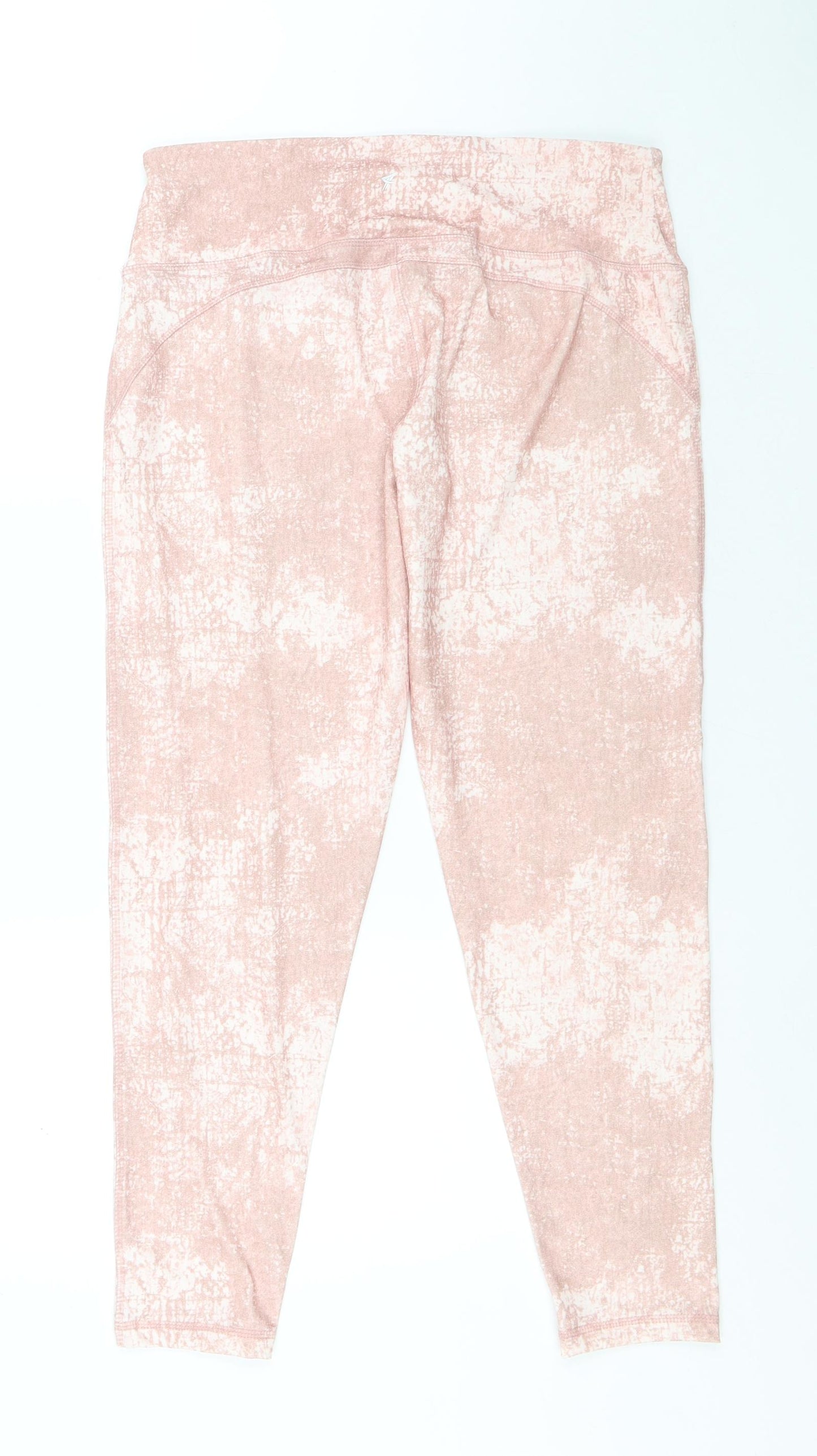 Workout Womens Pink Polyester Jogger Leggings Size L L28 in