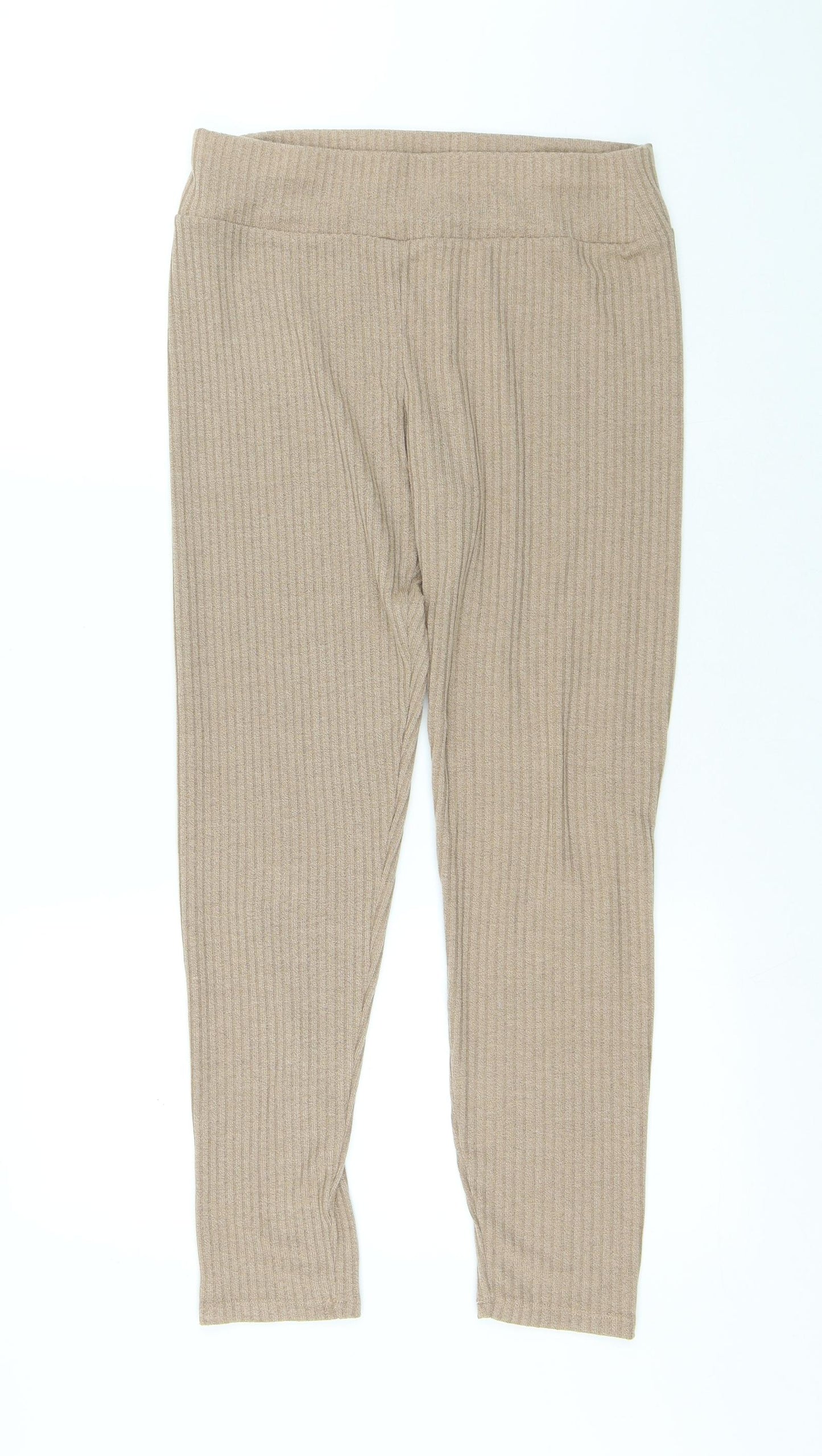 SheIn Womens Brown Polyester Jogger Trousers Size L L28 in Regular