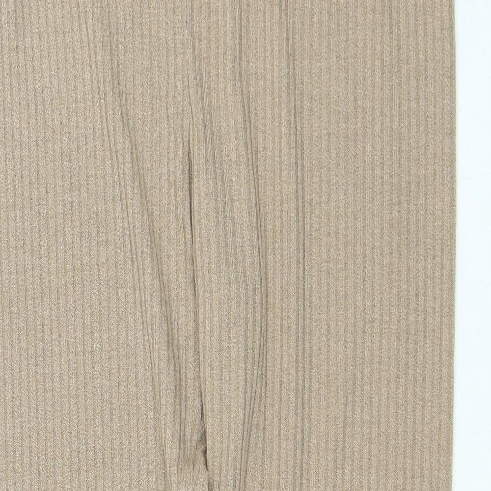 SheIn Womens Brown Polyester Jogger Trousers Size L L28 in Regular