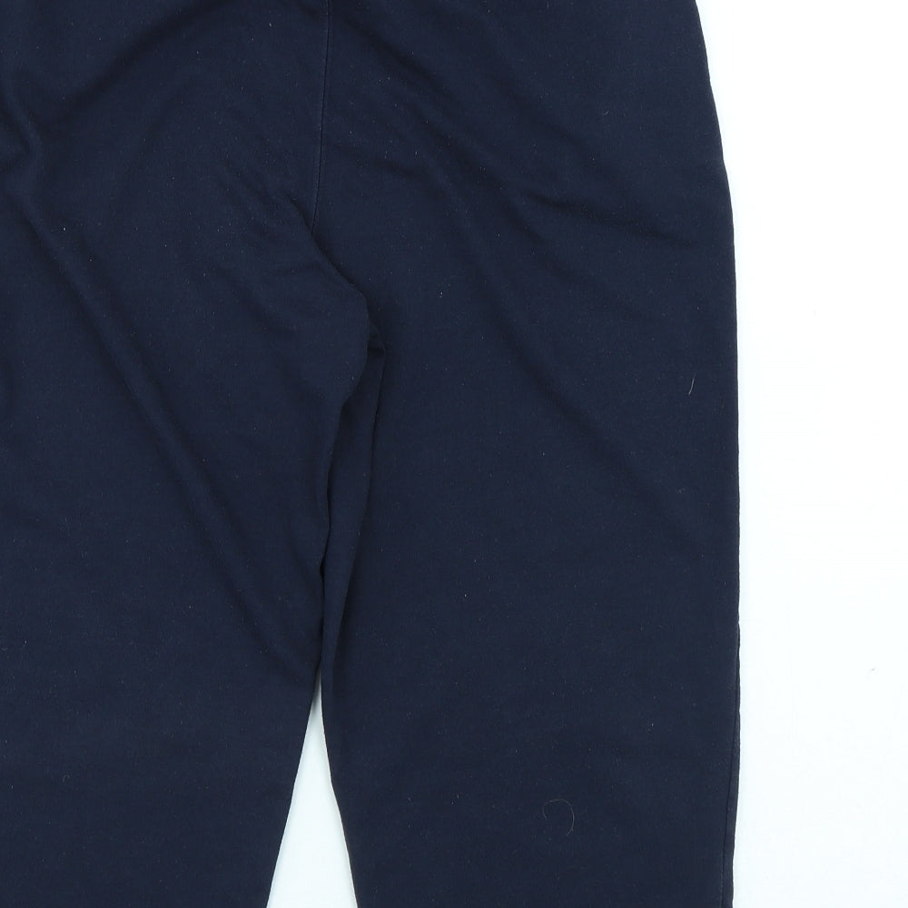 BM Womens Blue Polyester Sweat Shorts Size M L17 in Regular Drawstring