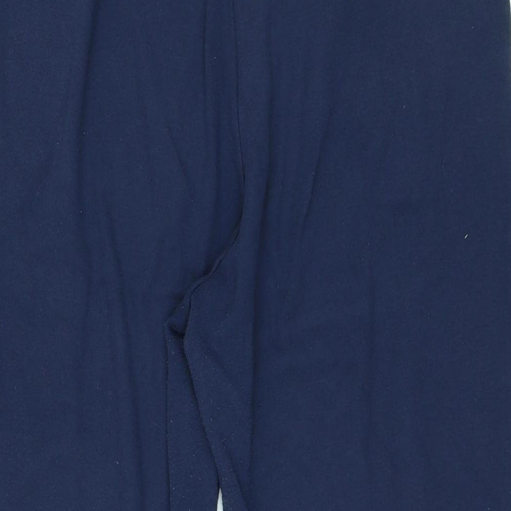 LA Gear Womens Blue Polyester Jogger Trousers Size 16 L20 in Regular Drawstring - Cropped Leg