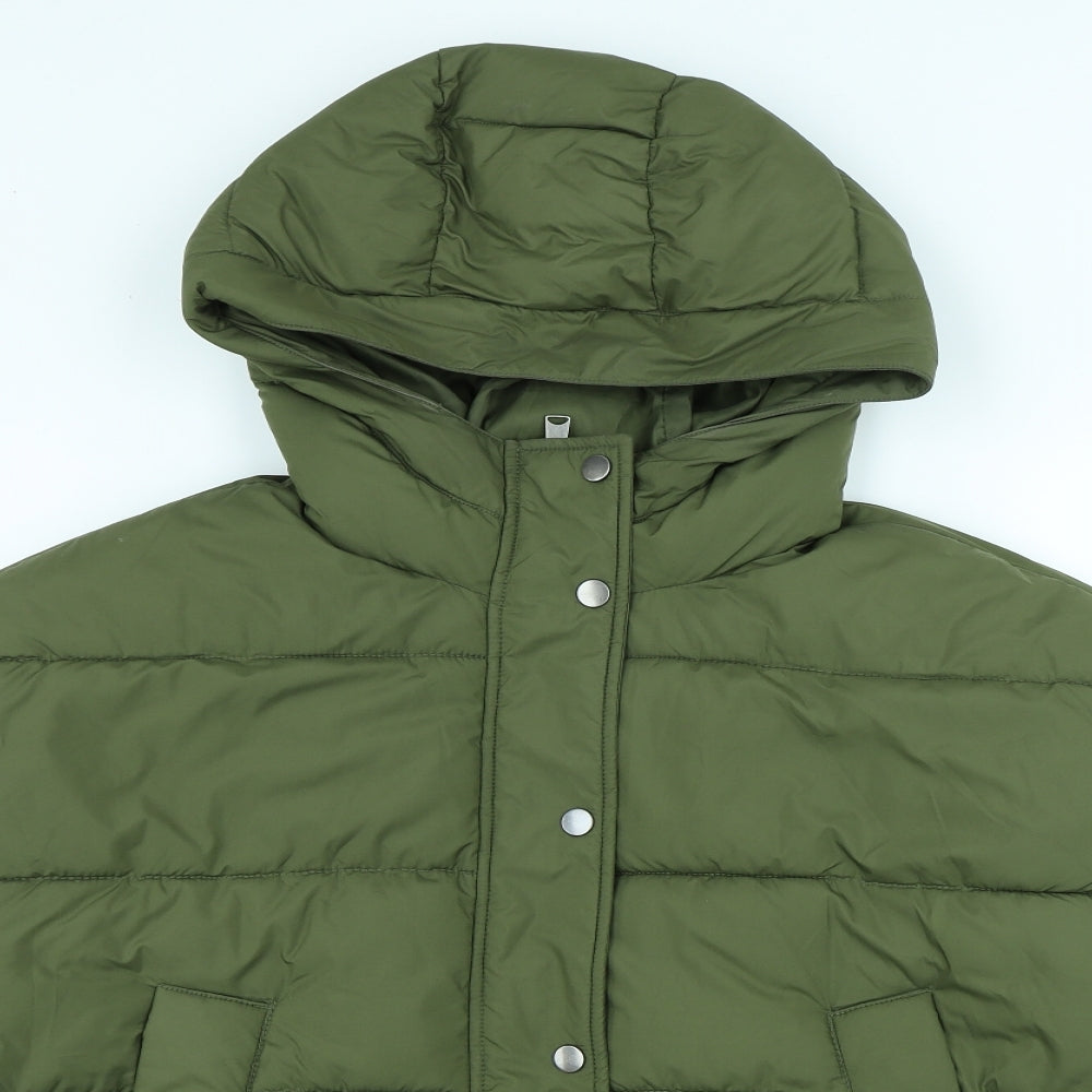 VERO MODA Mens Green Puffer Jacket Jacket Size S Zip