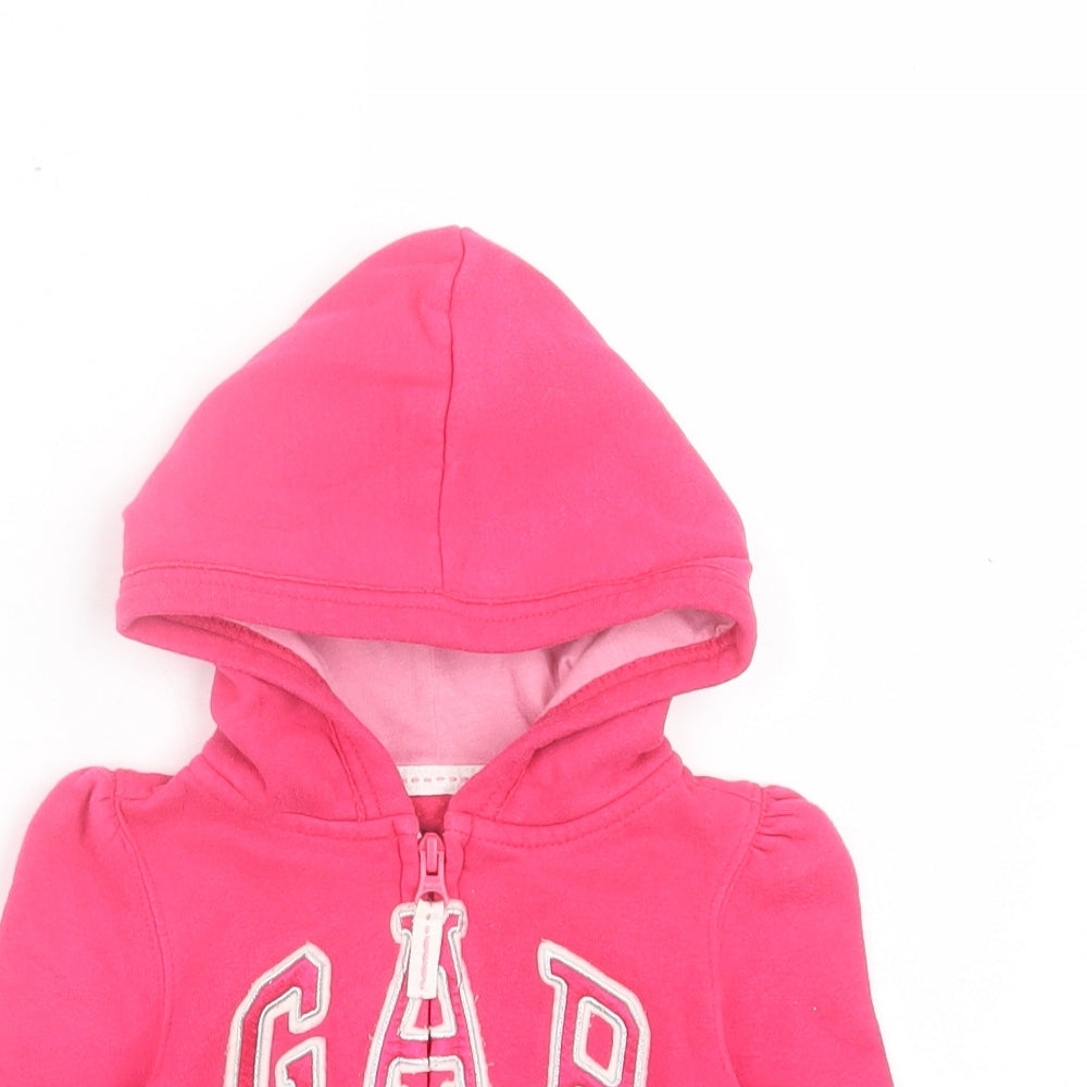 Gap Girls Pink Basic Jacket Jacket Size 12-18 Months Zip