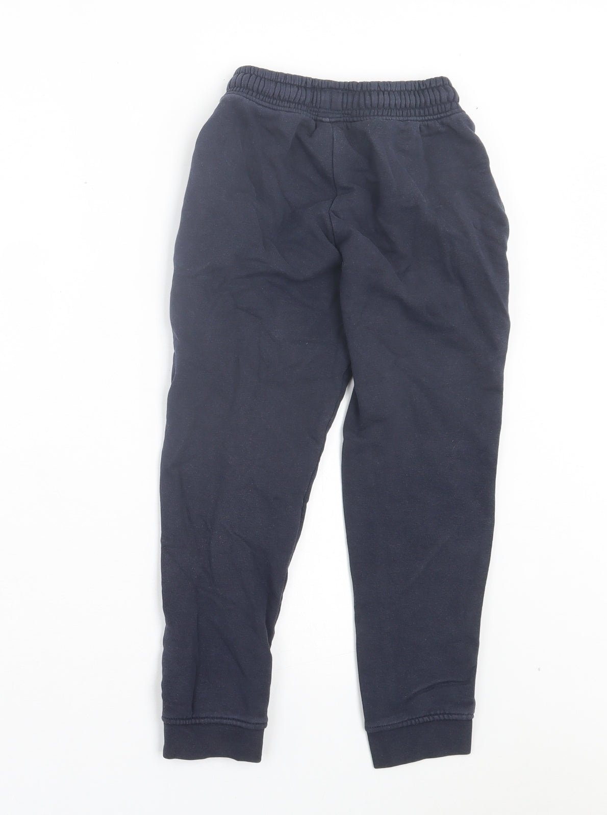 NEXT Boys Blue Cotton Jogger Trousers Size 6-7 Years Regular Drawstring