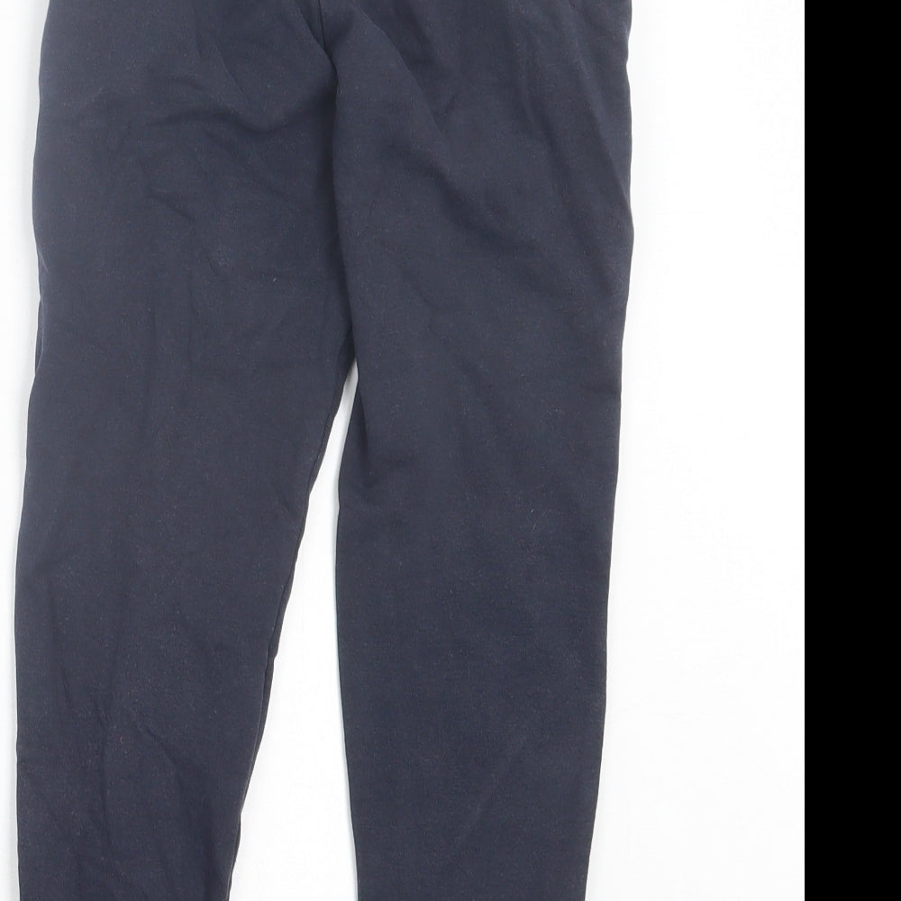NEXT Boys Blue Cotton Jogger Trousers Size 6-7 Years Regular Drawstring