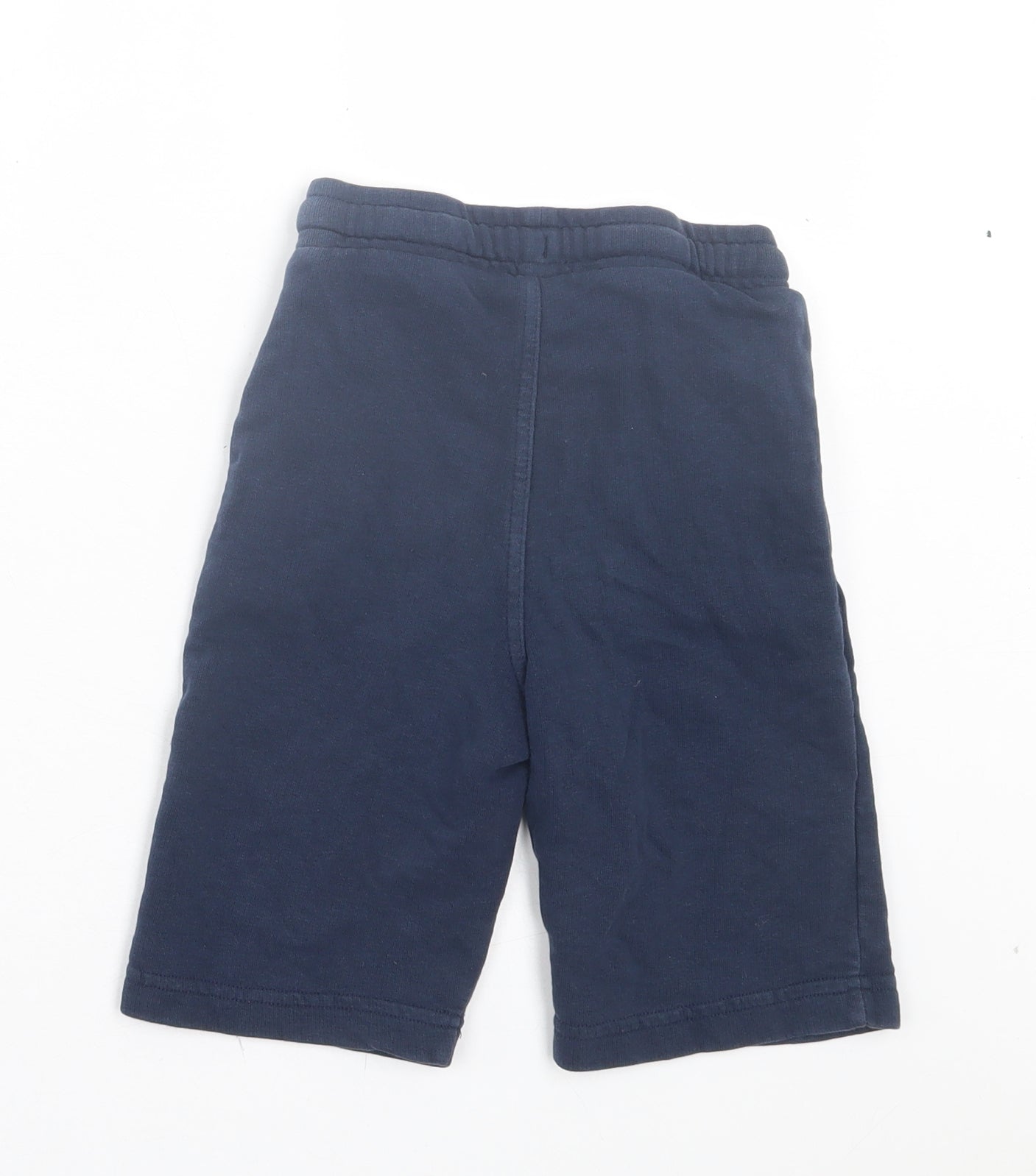 H&M Boys Blue Cotton Sweat Shorts Size 5-6 Years Regular Drawstring