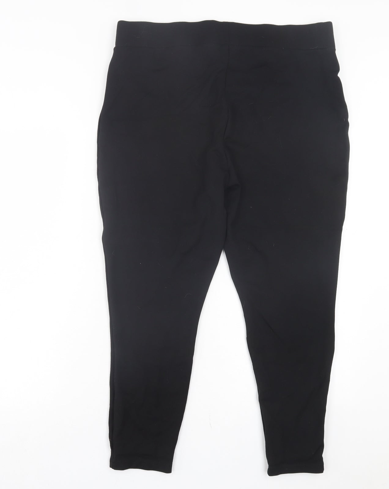 NEXT Womens Black Vinyl Cropped Leggings Size 20 L24 in
