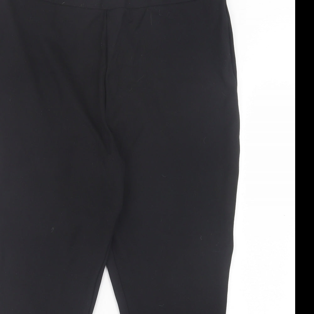 NEXT Womens Black Vinyl Cropped Leggings Size 20 L24 in
