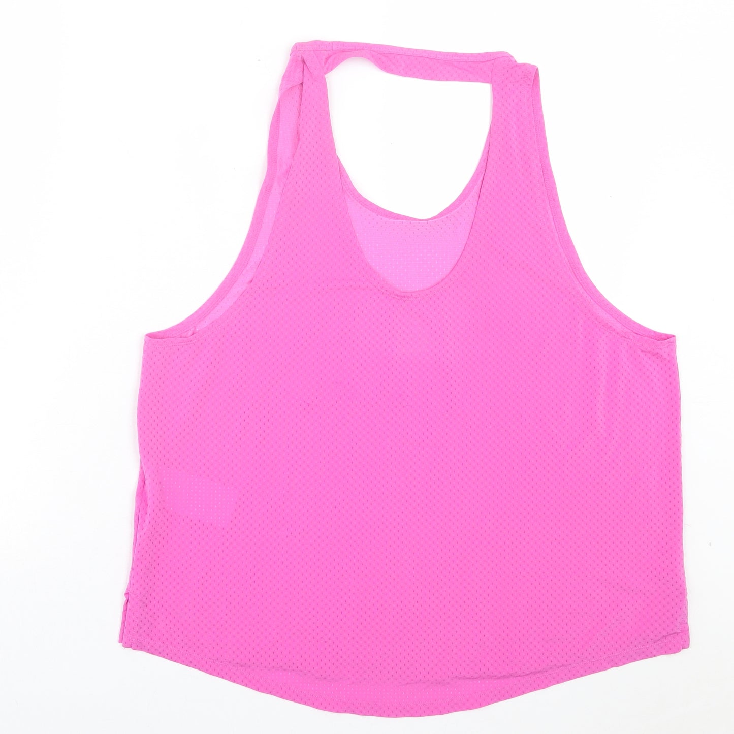 Nike Womens Pink Polyester Basic Tank Size XL Scoop Neck Pullover