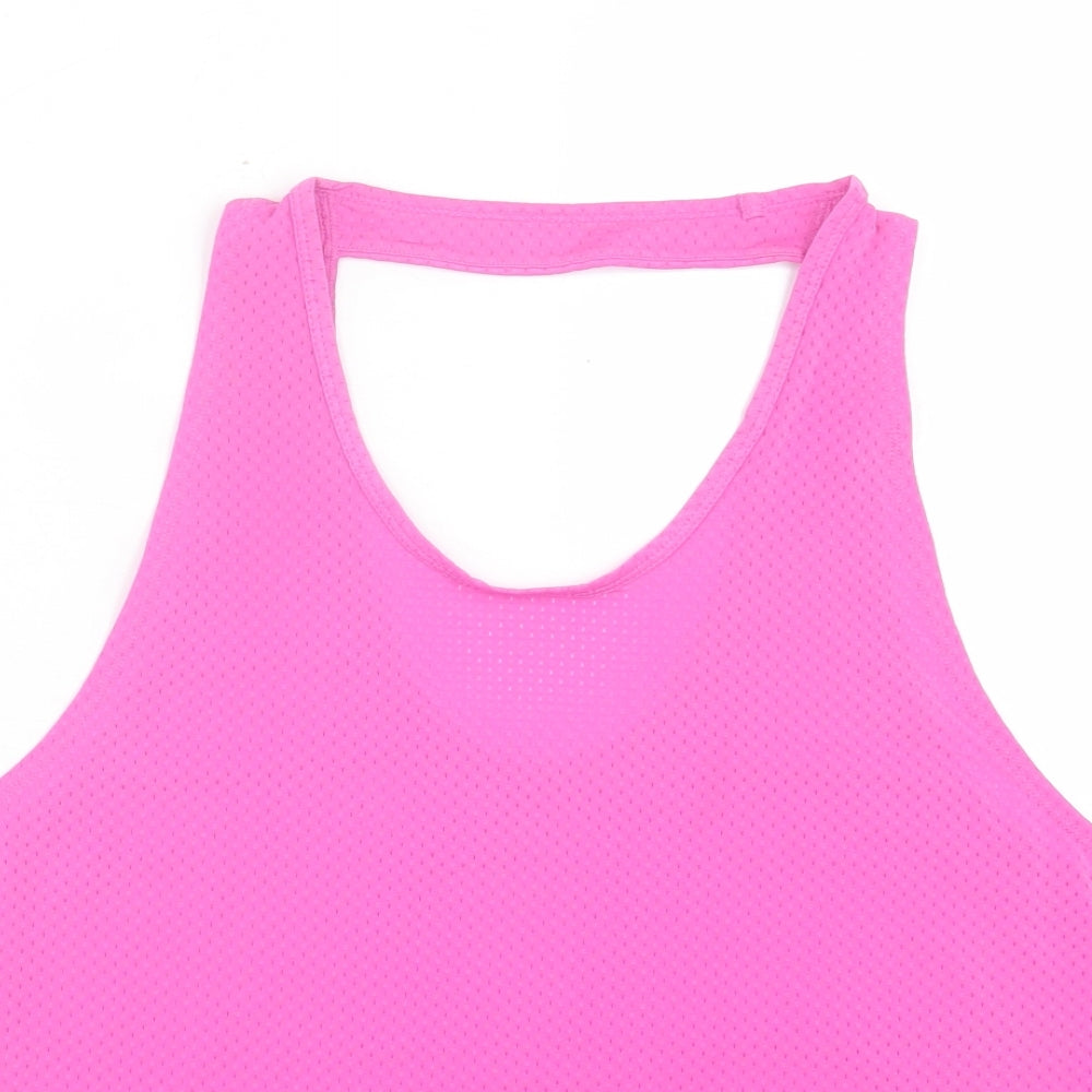 Nike Womens Pink Polyester Basic Tank Size XL Scoop Neck Pullover