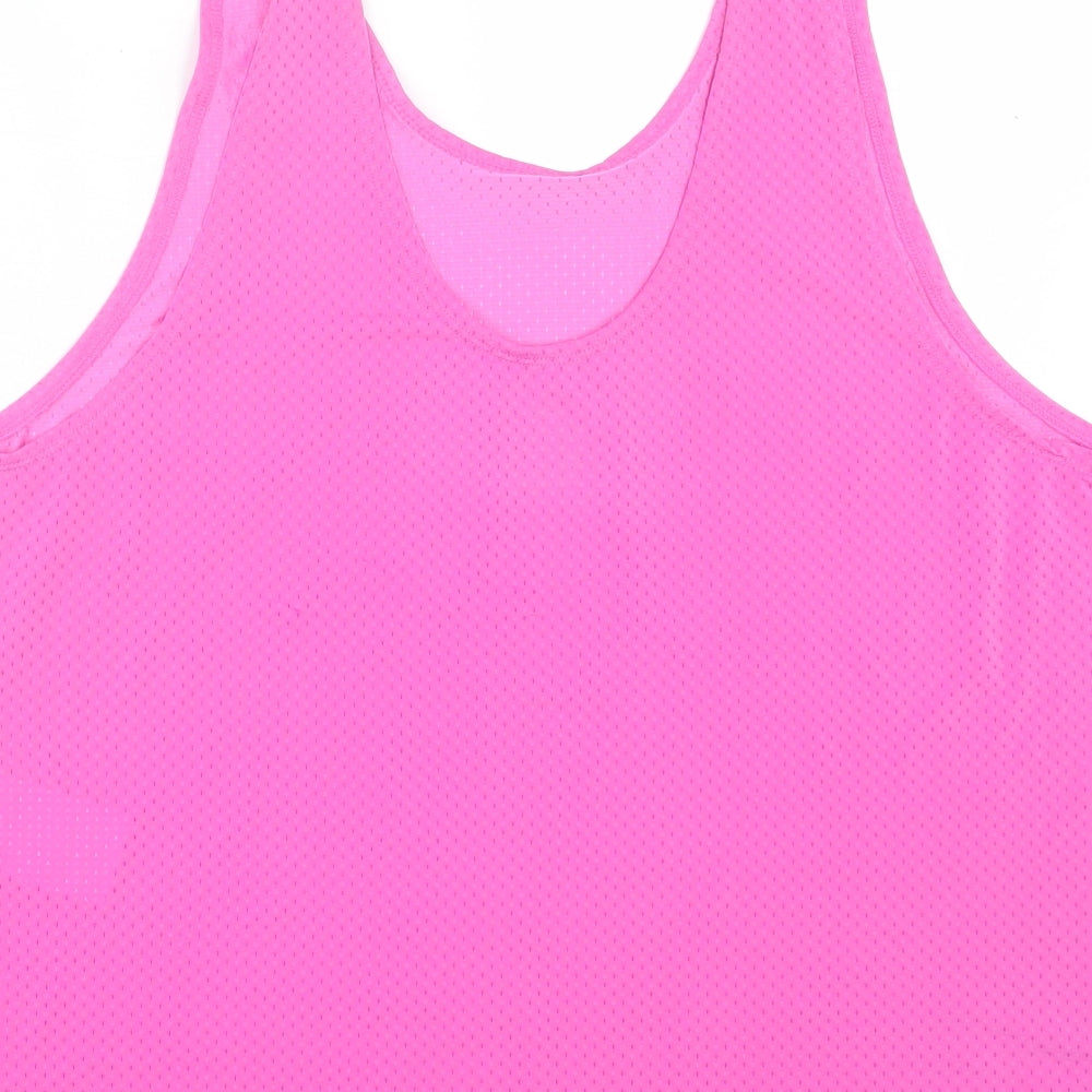 Nike Womens Pink Polyester Basic Tank Size XL Scoop Neck Pullover