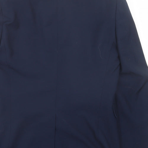 Burton Mens Blue Polyester Suit Jacket Size 36