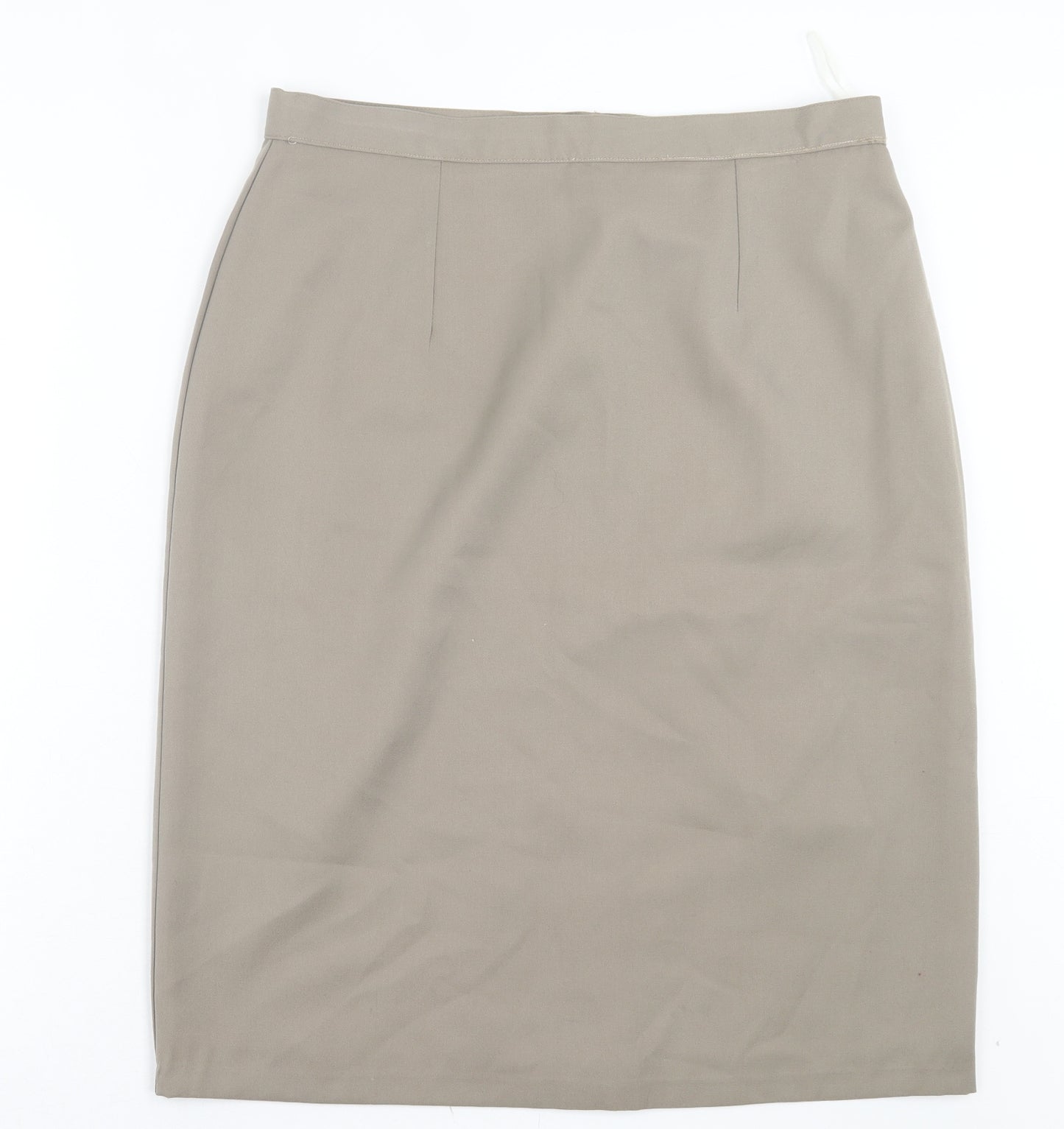 Preworn Womens Brown Polyester A-Line Skirt Size 18 Button