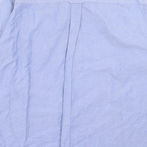 Stone Bay Mens Blue Cotton Button-Up Size L Collared Button - Pocket Detail