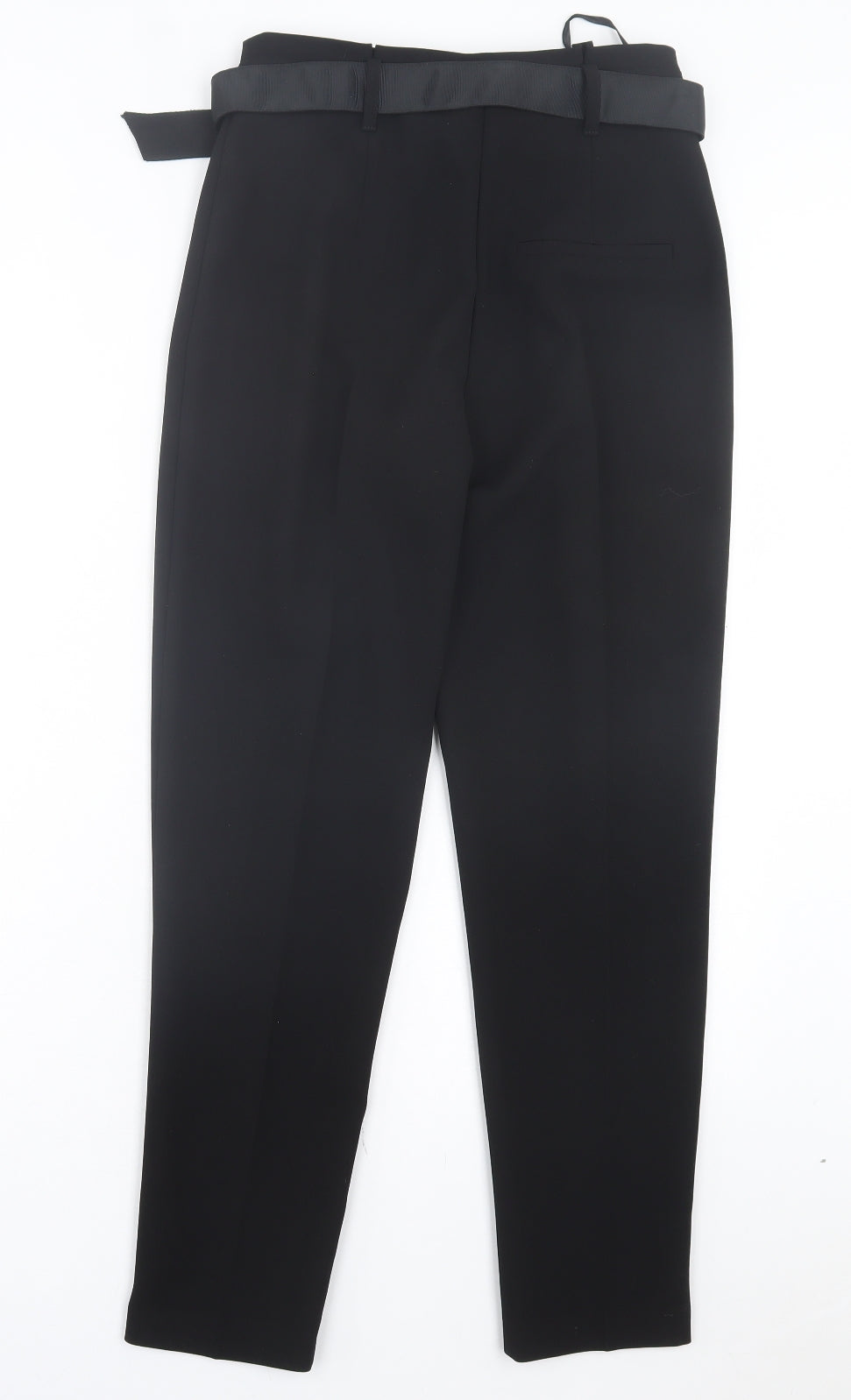Atmosphere Womens Black Polyester Trousers Size 8 L28 in Regular Hook & Eye