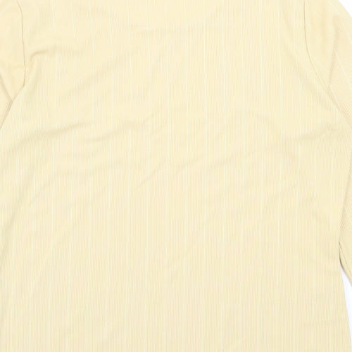 Country Casuals Womens Yellow Polyester Basic T-Shirt Size 8 Crew Neck - Ribbed Fabric