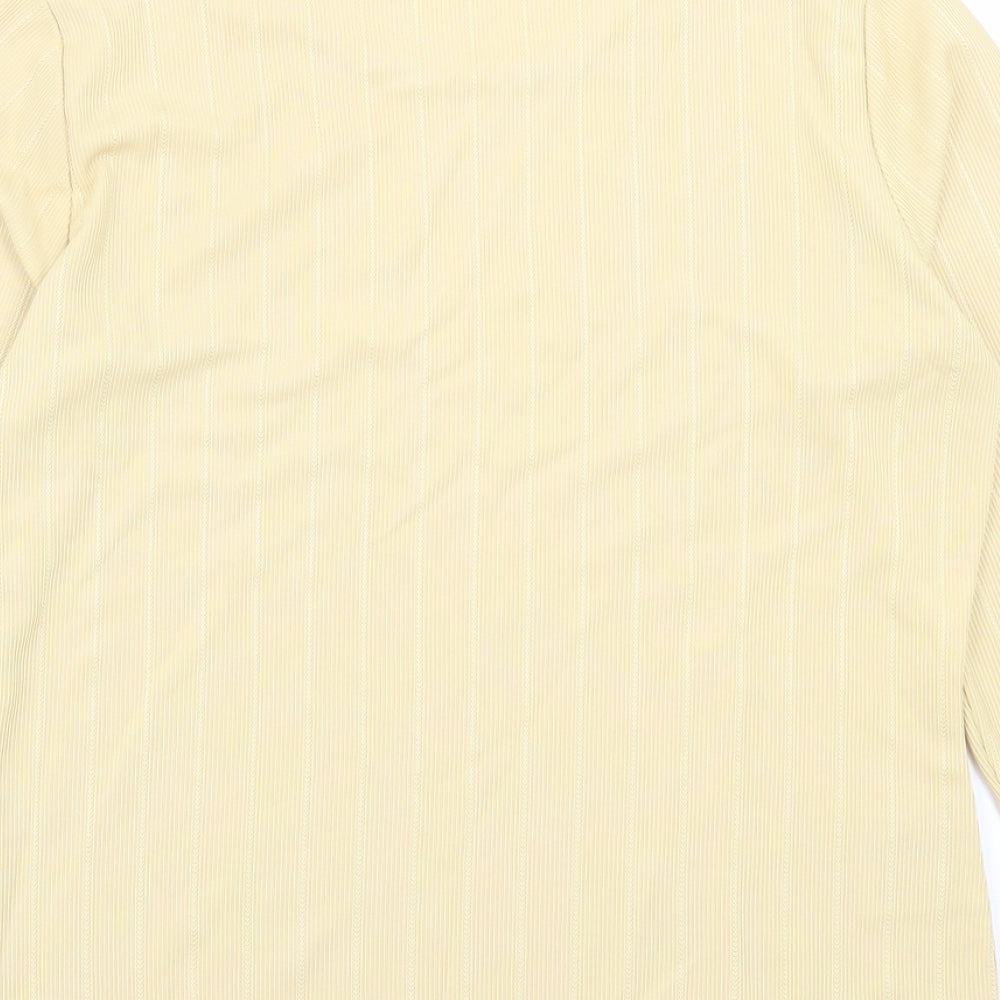 Country Casuals Womens Yellow Polyester Basic T-Shirt Size 8 Crew Neck - Ribbed Fabric