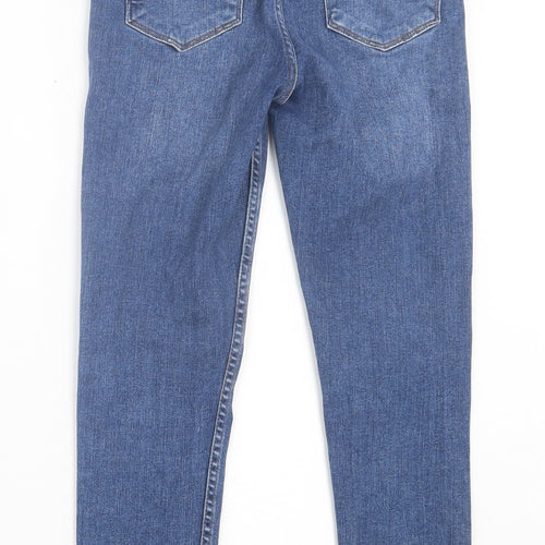 Denim & Co. Womens Blue Cotton Skinny Jeans Size 26 in L25 in Regular Button