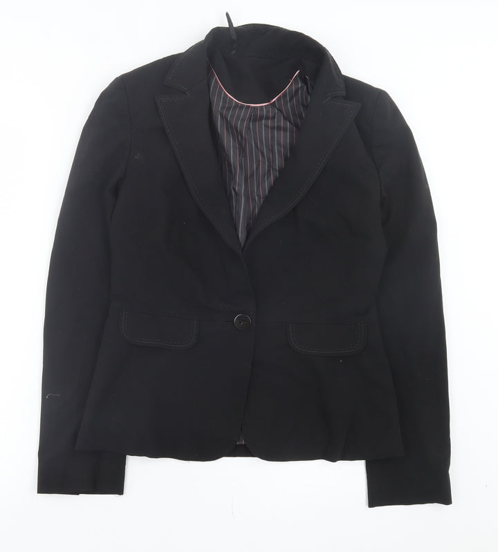 Dorothy Perkins Womens Black Jacket Blazer Size 10 Button