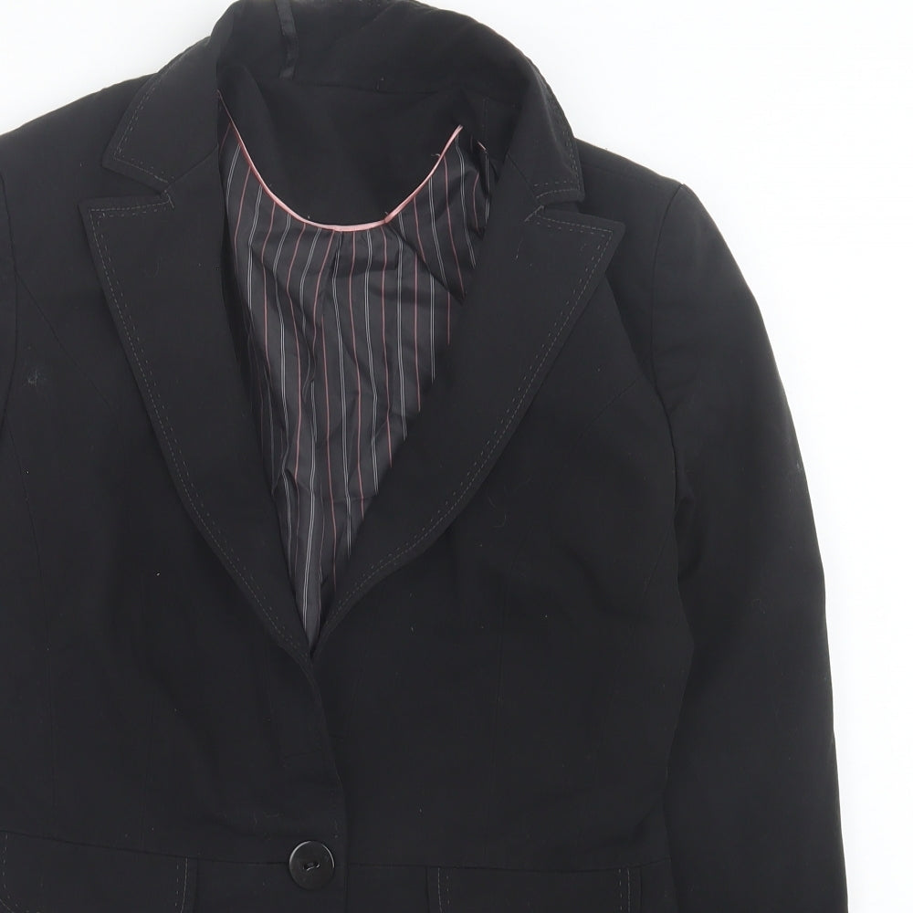 Dorothy Perkins Womens Black Jacket Blazer Size 10 Button