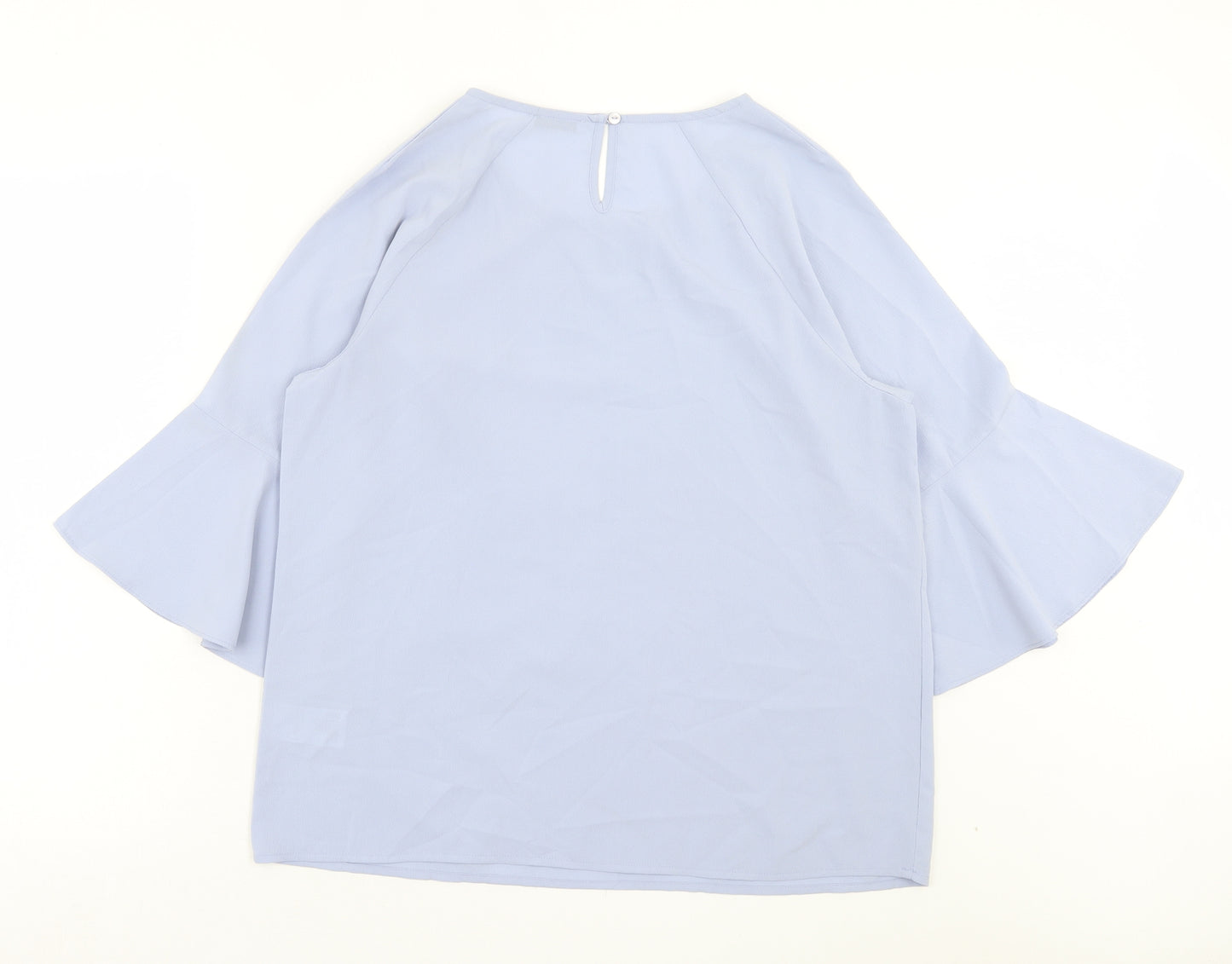 Damart Womens Blue Polyester Basic T-Shirt Size 16 Crew Neck