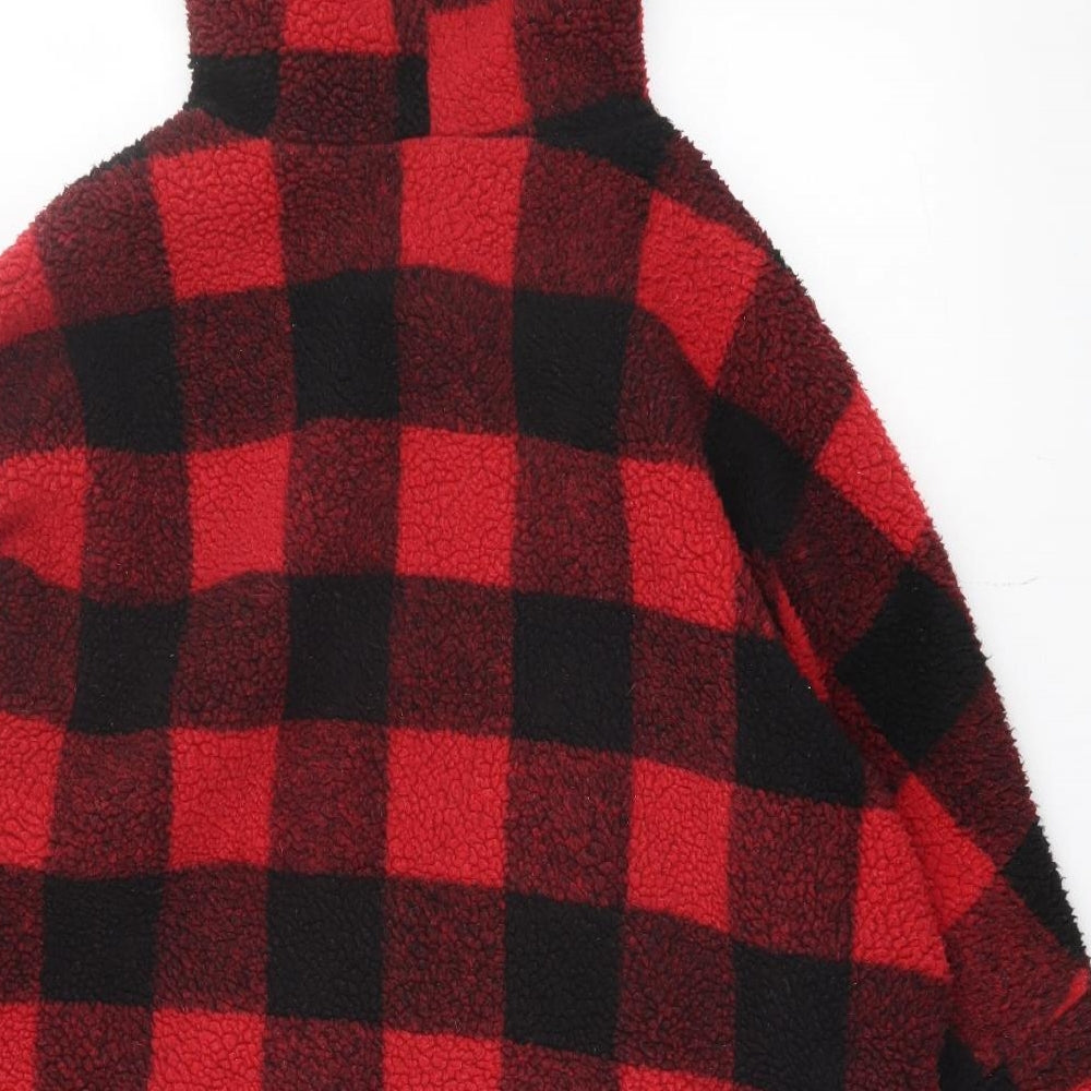 Urban Classics Mens Red Plaid Jacket Size M Zip