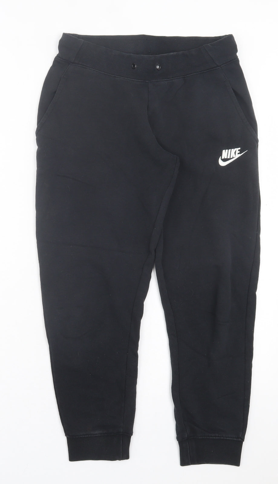 Nike Boys Black Cotton Jogger Trousers Size 11-12 Years Regular Pullover