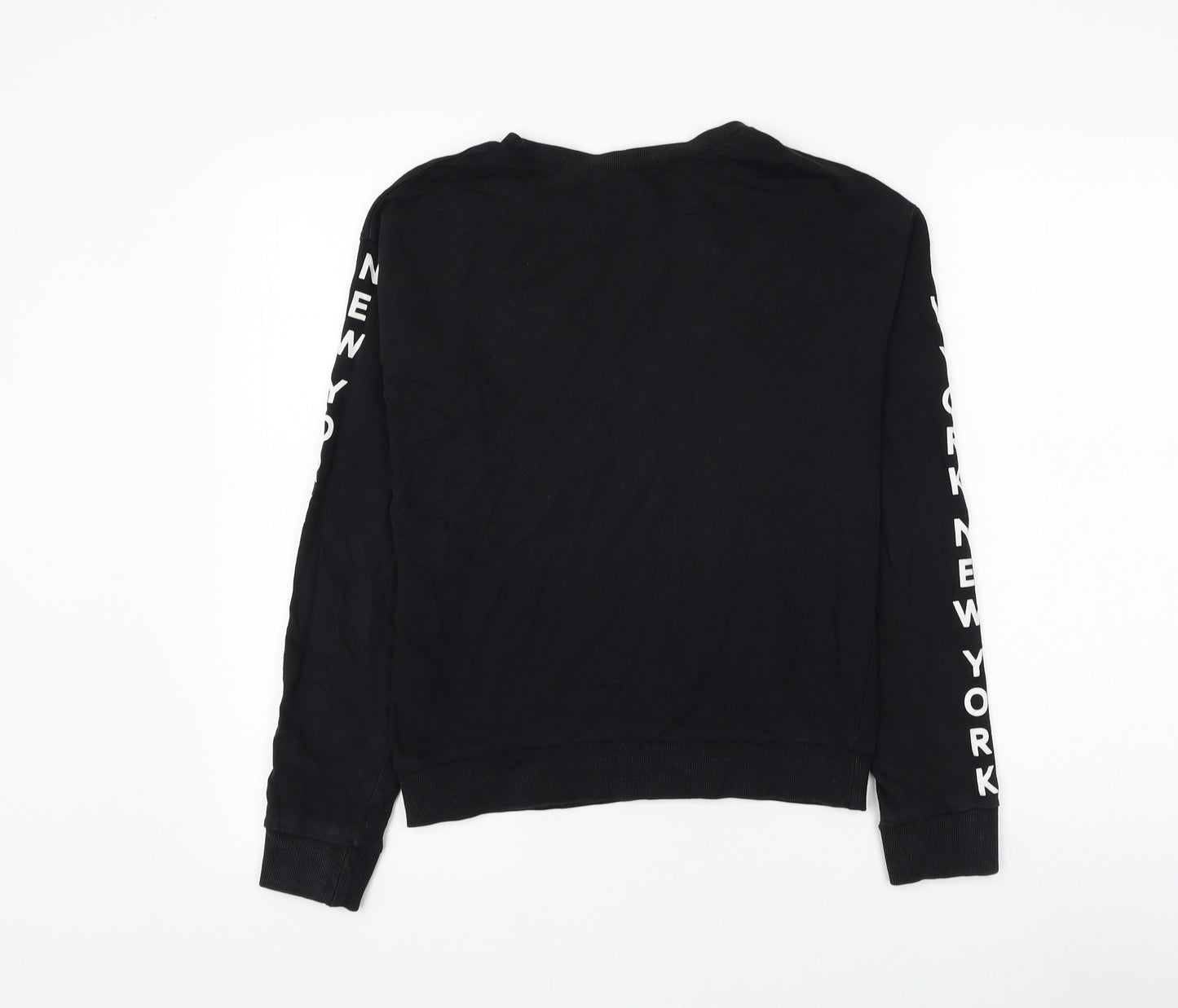 Divided by H&M Womens Black Cotton Pullover Sweatshirt Size XS Pullover - N.Y.C U.S.A