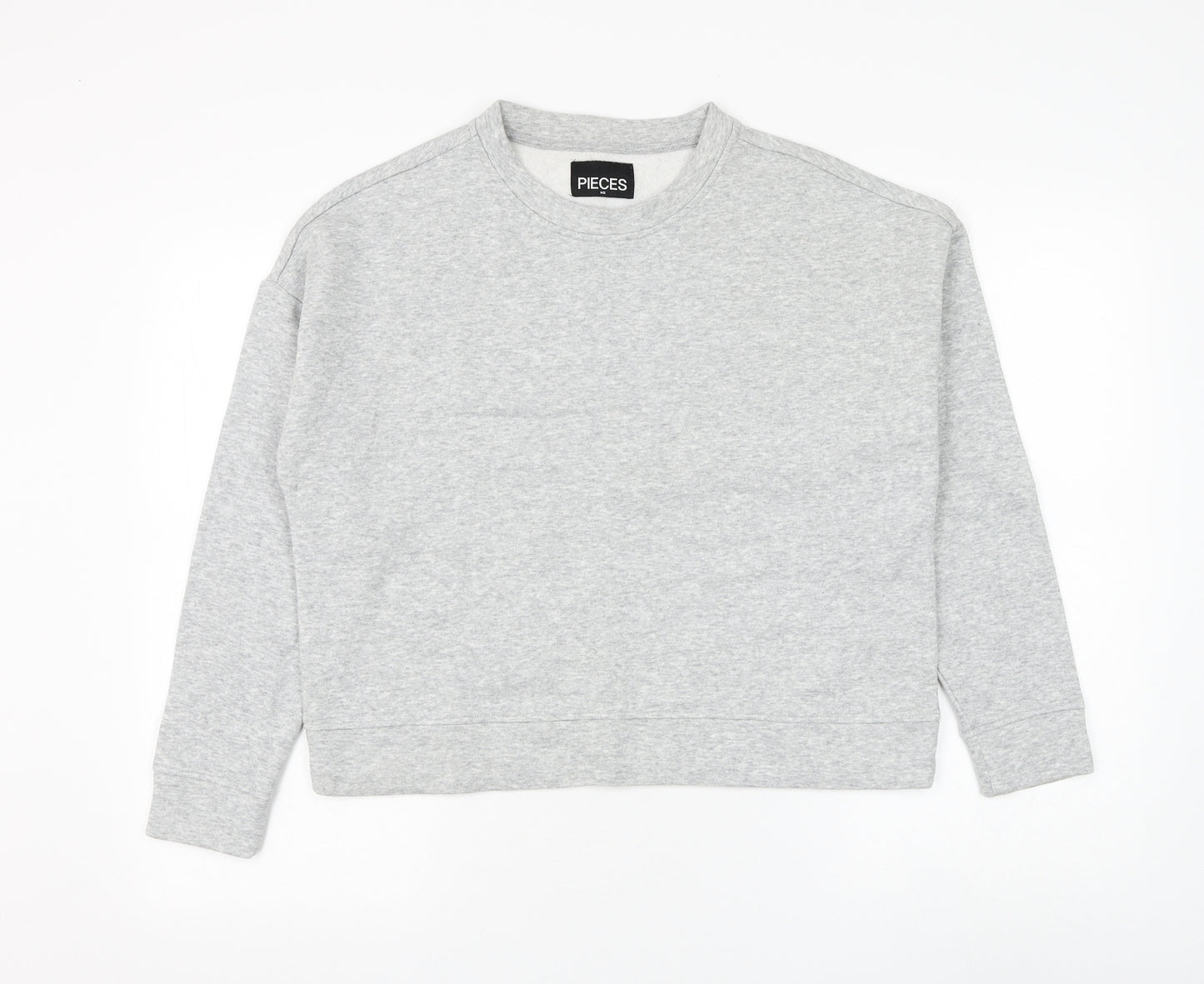 Pieces Womens Grey Cotton Pullover Sweatshirt Size XS Pullover