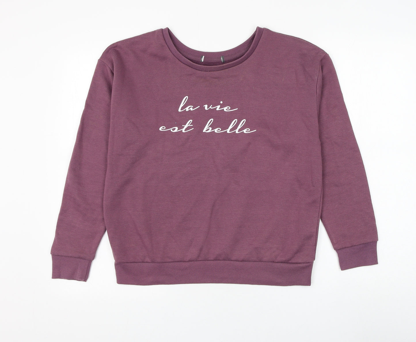 Primark Womens Purple Polyester Pullover Sweatshirt Size 8 Pullover - La Vie Est Belle