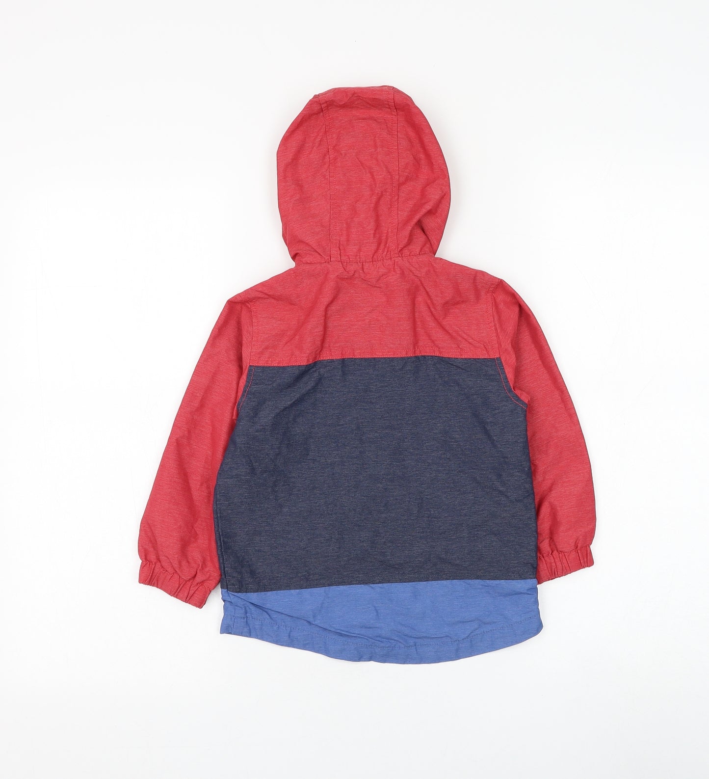 NEXT Boys Blue Colourblock Rain Coat Coat Size 2-3 Years Zip