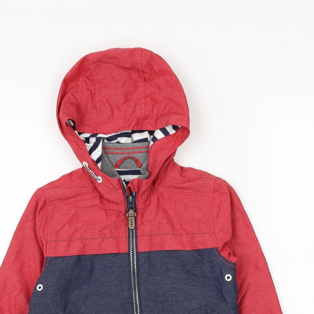 NEXT Boys Blue Colourblock Rain Coat Coat Size 2-3 Years Zip