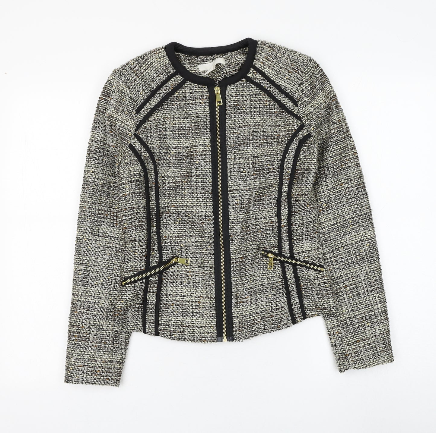 H&M Womens Multicoloured Jacket Size 10 Zip