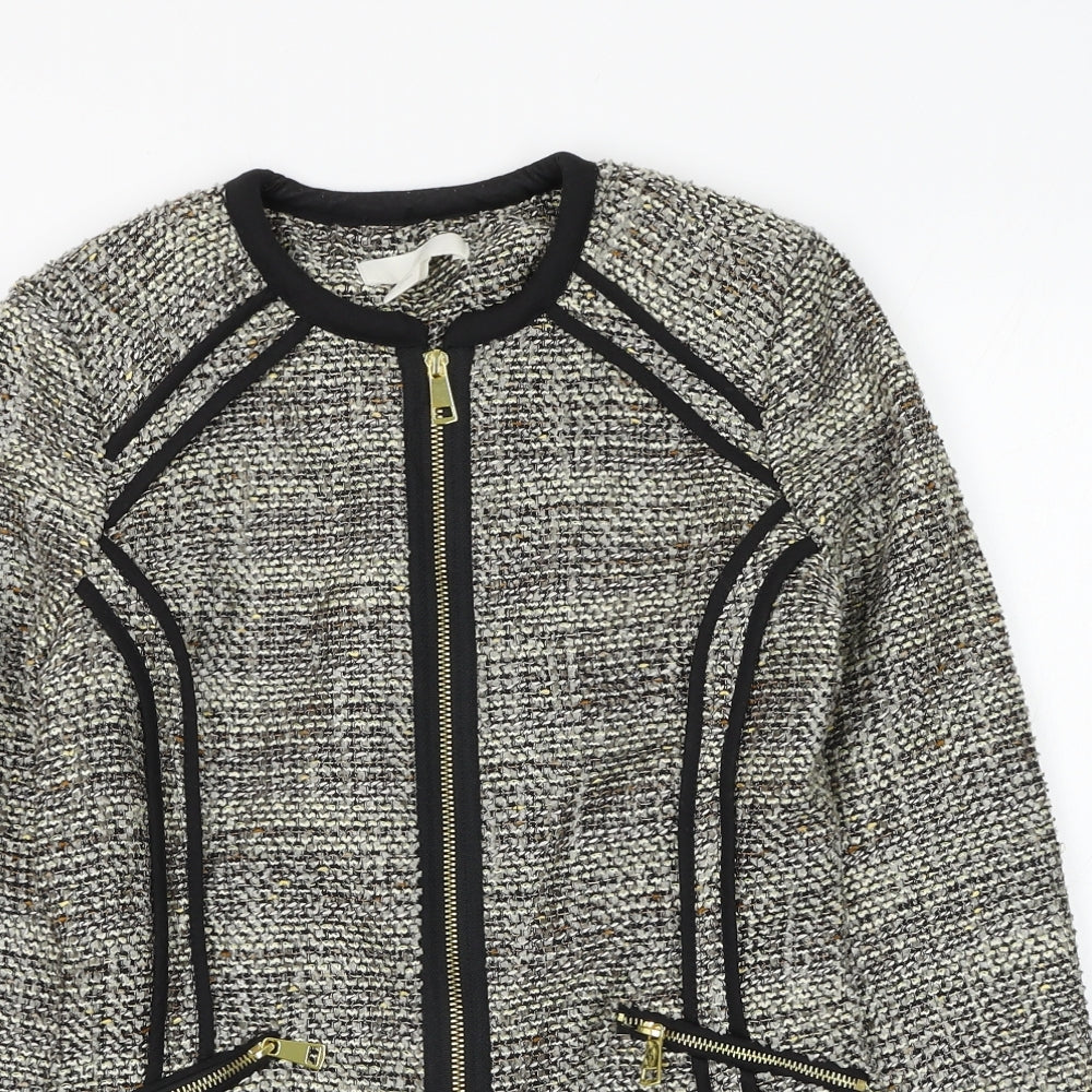 H&M Womens Multicoloured Jacket Size 10 Zip