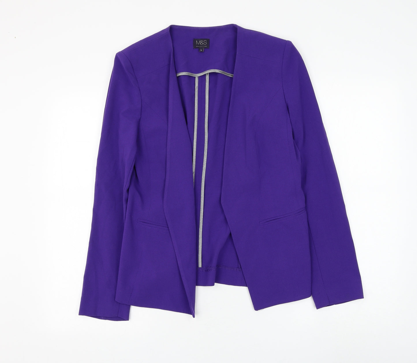 Marks and Spencer Womens Purple Jacket Blazer Size 12