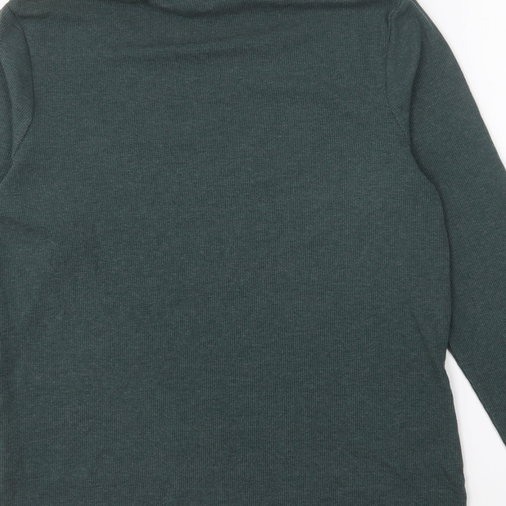 George Womens Green Roll Neck Cotton Pullover Jumper Size 16
