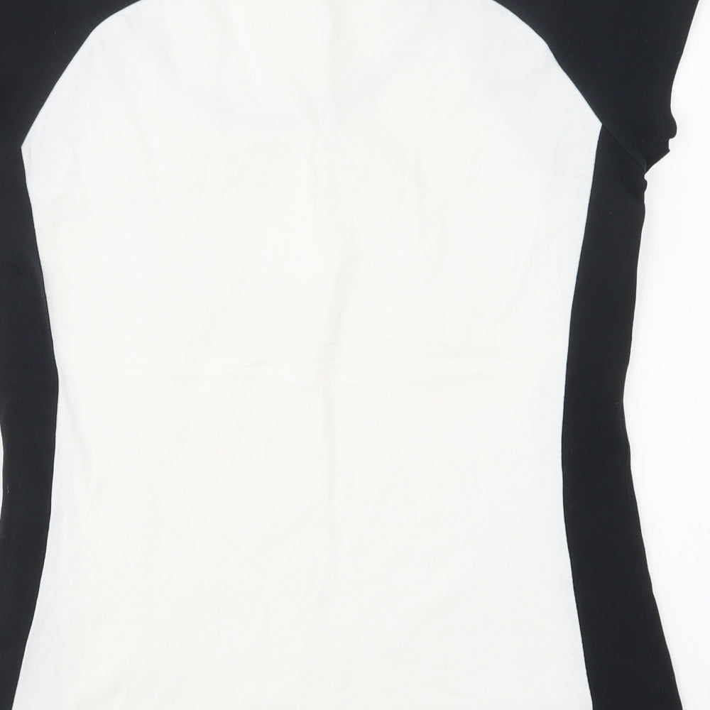 Marks and Spencer Womens White Cotton Basic T-Shirt Size 14 Round Neck