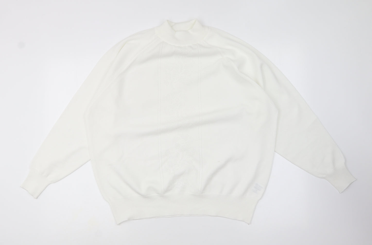 Berkertex Womens White Round Neck Polyester Pullover Jumper Size 20