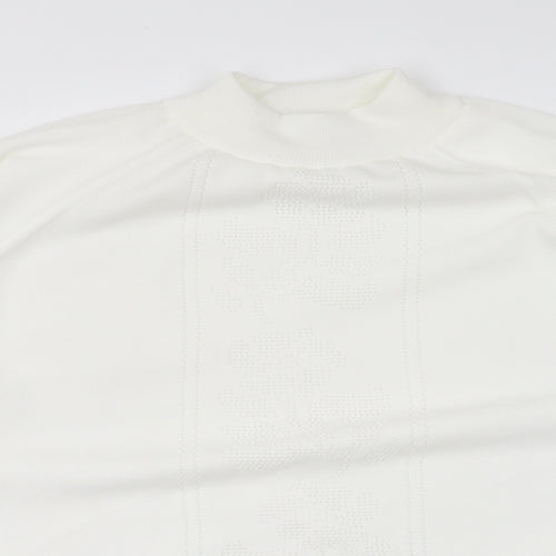 Berkertex Womens White Round Neck Polyester Pullover Jumper Size 20