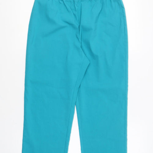 Blue Illusion Womens Blue Viscose Trousers Size L L24 in Regular