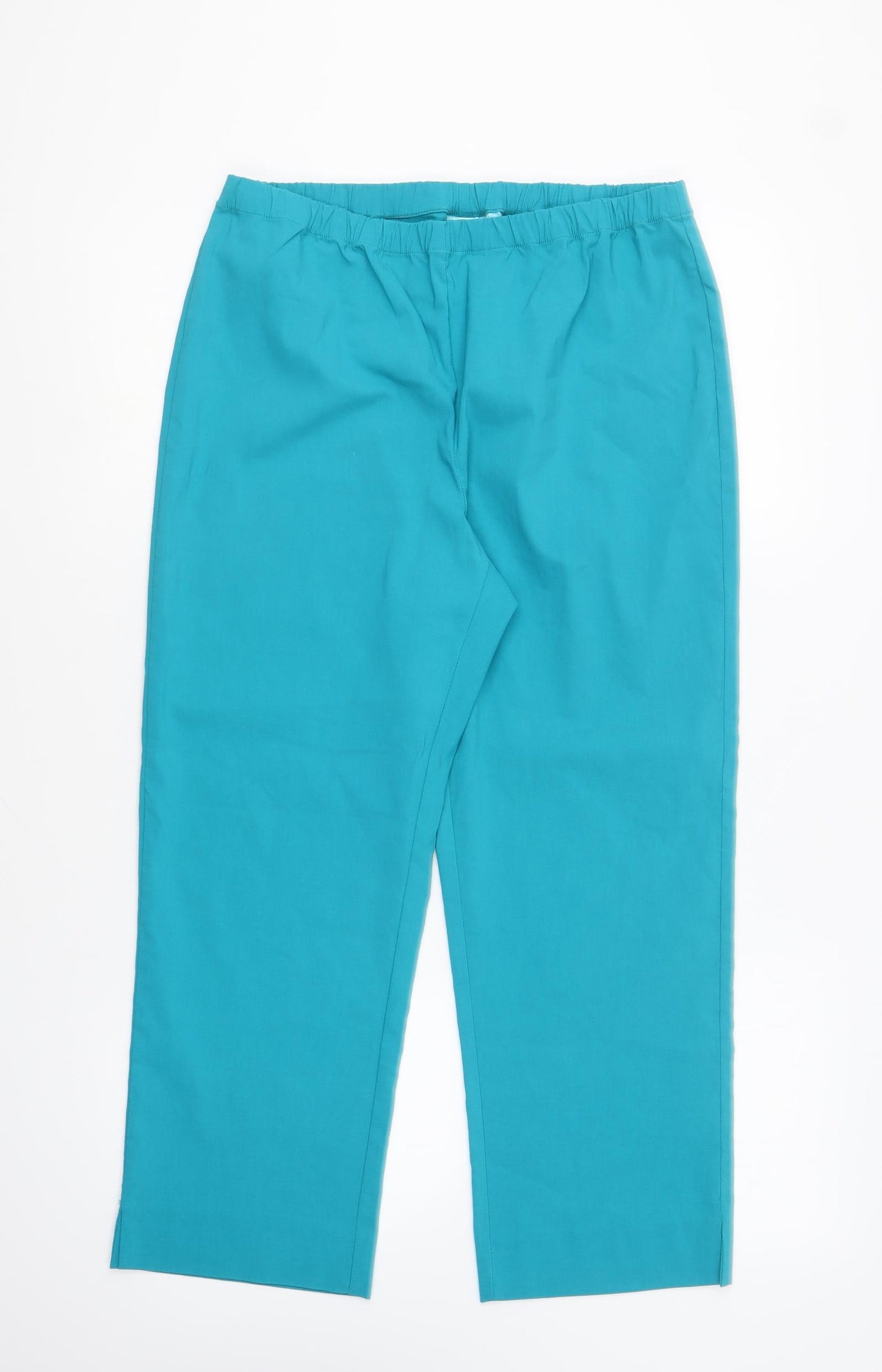 Blue Illusion Womens Blue Viscose Trousers Size L L24 in Regular