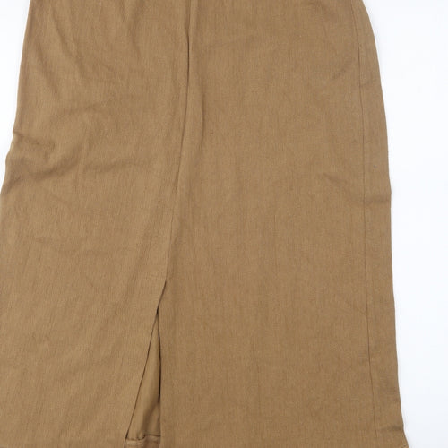 Preworn Womens Brown Cotton A-Line Skirt Size L