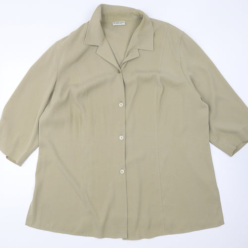 Marcona Womens Beige Jacket Blazer Size 24 Button