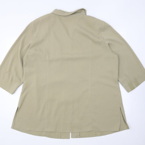 Marcona Womens Beige Jacket Blazer Size 24 Button