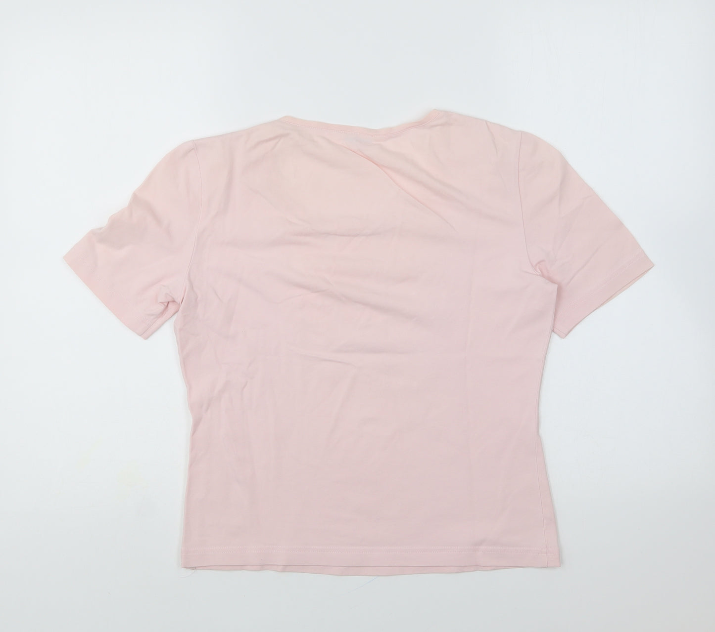 Gerry Weber Womens Pink Polyester Basic T-Shirt Size 12 Round Neck
